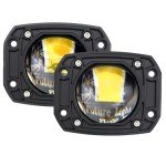 Szdystar 3-Inch Yellow/White LED Pod Lights (2-Pack)