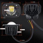 Szdystar 3-Inch Yellow/White LED Pod Lights (2-Pack)