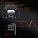 Szdystar 3-Inch Yellow/White LED Pod Lights (2-Pack)