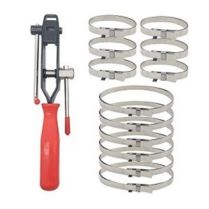 Tabazy CV Joint Banding Boot Axle Clamp Tool with Universal Adjustable Drive Shaft CV Boot Band Clamps, Automotive CV Boot Clamp Pliers Axle Boot Clamps 13Pcs for Most Cars