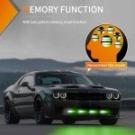 Nilight 4-Pack Green White Emergency Strobe Lights