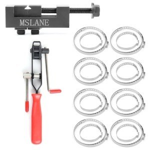 MSLANE CV Axle Boot Clamp Tools Set, Universal CV Boot Clamp Pliers + CV Joint Ear Clamp Banding Tool With 16PCS Band Clamps Tool Kit