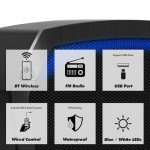 GoHawk ATN5-Q ATV Waterproof Bluetooth Audio System