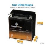 Chrome Battery YTX20CH-BS Maintenance Free Replacement Battery for ATV, Motorcycle, Scooter, and Snowmobile: 12 Volts, 1.8 Amps, 18Ah, Nut and Bolt (T3) Terminal