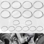 MSLANE CV Axle Boot Clamp Tools Set, Universal CV Boot Clamp Pliers + CV Joint Ear Clamp Banding Tool With 16PCS Band Clamps Tool Kit