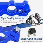 Heavy Duty Motorcycle Helmet Anti-Theft Lock (Blue)