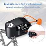 YOHOOLYO Waterproof Alarm Disc Lock with Reminder Cable