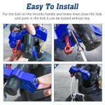 Heavy Duty Motorcycle Helmet Anti-Theft Lock (Blue)