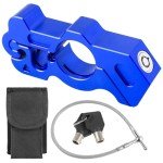 Heavy Duty Motorcycle Helmet Anti-Theft Lock (Blue)