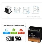 Chrome Battery YTX20CH-BS Maintenance Free Replacement Battery for ATV, Motorcycle, Scooter, and Snowmobile: 12 Volts, 1.8 Amps, 18Ah, Nut and Bolt (T3) Terminal