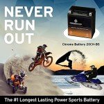 Chrome Battery YTX20CH-BS Maintenance Free Replacement Battery for ATV, Motorcycle, Scooter, and Snowmobile: 12 Volts, 1.8 Amps, 18Ah, Nut and Bolt (T3) Terminal