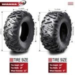 WANDA 4 ATV Tires 24x8-12 & 24x9-11