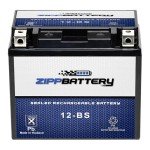 Zipp Battery YTX12-BS Rechargeable Motorcycle and ATV Battery - Sealed AGM - Maintenance Free - Replacement for Honda, Kawasaki, Suzuki, Yamaha