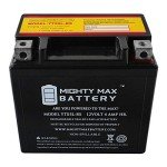 YTX5L-BS -12 Volt 4 AH, 80 CCA, Rechargeable Maintenance Free SLA AGM Motorcycle Battery