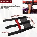 Jeep Wrangler Roll Bar Grab Handles (Red, 4PCS)