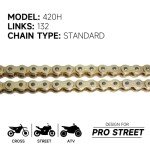 HILAKE Heavy Duty 420 Motorcycle Chain 132 Links