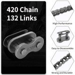 Heavy Duty 420H Master Link Chain for ATVs