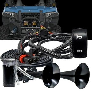 Dual Trumpet Air Horn with Wiring Kit for ATVs