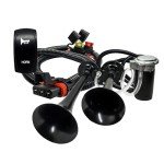Dual Trumpet Air Horn with Wiring Kit for ATVs