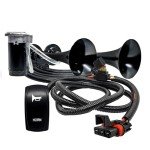 Dual Trumpet Air Horn with Wiring Kit for ATVs