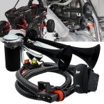 Dual Trumpet Air Horn with Wiring Kit for ATVs