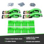 Trekassy Heavy Duty Wheel Chock Tie-Down Kit