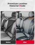 KEMIMOTO Waterproof UTV Leather Seat Covers Set