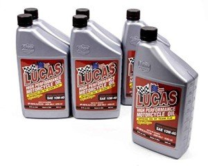 Lucas Oil High Performance 10W-40 Motorcycle Oil - 6 Pack