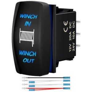 Malictele 7Pin Waterproof Winch Rocker Switch
