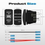 Malictele 7Pin Waterproof Winch Rocker Switch