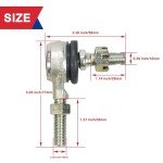 HOOUP 10mm 0.39" Left and Right Hand Tie Rod End Ball Joint for 50cc 70cc 90cc 110cc 125cc Tao Tao Coolster Baja 150ss Kazuma Apollo Roketa SunL Kymco Chinese Four Wheeler ATV Quad Go Kart Heavy Duty