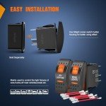 Nilight 2 Pack Orange Backlit Toggle Switches