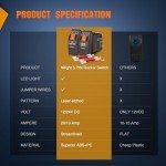 Nilight 2 Pack Orange Backlit Toggle Switches