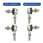 HOOUP 10mm 0.39" Left and Right Hand Tie Rod End Ball Joint for 50cc 70cc 90cc 110cc 125cc Tao Tao Coolster Baja 150ss Kazuma Apollo Roketa SunL Kymco Chinese Four Wheeler ATV Quad Go Kart Heavy Duty