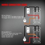 DaierTek 20A 12V Waterproof Rocker Switch Set
