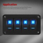 DaierTek 20A 12V Waterproof Rocker Switch Set