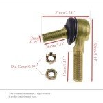 PRO BAT 12-12mm Left Right Hand Tie Rod Ends W/Castle Nut Ball Joint for 150cc 250cc Baja Roketa Go Kart ATV Dune Buggy