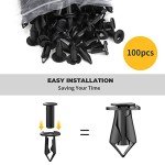 100pc 8mm ATV Fender Push Retainer Clips