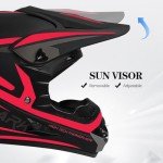 Youth Motocross Helmet Set for ATV and BMX