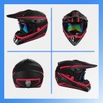 Youth Motocross Helmet Set for ATV and BMX