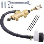 MWMNUN Universal Rear Brake Master Cylinder Compatible with 70cc 90cc 110cc 125cc ATV/Chinese Dirt Bike/Yerf Dog 150cc Arctic Cat 700 EFI 2006 Roketa Taotao Yard Card 150cc Go Karts(GOLD)
