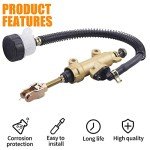MWMNUN Universal Rear Brake Master Cylinder Compatible with 70cc 90cc 110cc 125cc ATV/Chinese Dirt Bike/Yerf Dog 150cc Arctic Cat 700 EFI 2006 Roketa Taotao Yard Card 150cc Go Karts(GOLD)