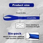 6-Pack Soft Loop Tie Down Straps for ATVs