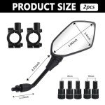 Adjustable HD Motorcycle Mirrors for ATV & Scooter