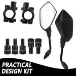 Adjustable HD Motorcycle Mirrors for ATV & Scooter