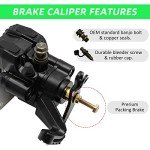 M MATI Rear Brake Caliper & Pads for Kawasaki Mojave 250 KSF250 Lakota 300 KEF300 Tecate 4 KXF250 with Parking Brake 43041-1575 43041-1246