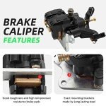 M MATI Rear Brake Caliper & Pads for Kawasaki Mojave 250 KSF250 Lakota 300 KEF300 Tecate 4 KXF250 with Parking Brake 43041-1575 43041-1246