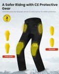 Men's 3-Layer CE Armored Motocross Riding Pants