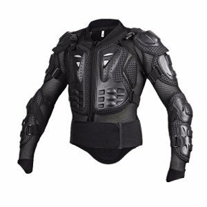 Black XL Full Body Armor Jacket for ATV