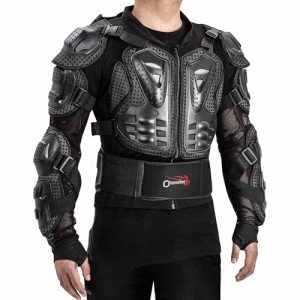 Men’s ATV Motorcycle Armor Jacket - Black, L-XL